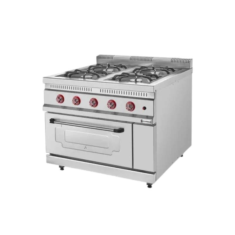 Işıkgaz Silverinox KZN-80 4 Gözlü 80*80 Cm Gazlı Fırınlı Kuzine Ocak